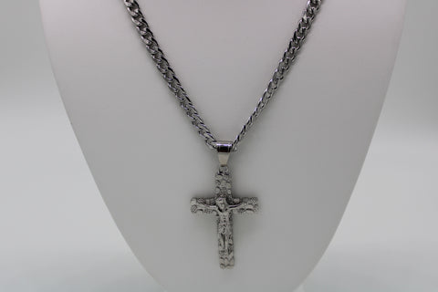 Cross Pendant with 26" Necklace (Stainless Steel)