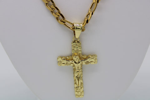 Cross Pendant with 26" Necklace (24K Gold Filled)