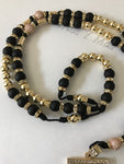 14K Jesus Malverde Gold Filled Rosary Necklace