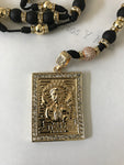 14K Jesus Malverde Gold Filled Rosary Necklace