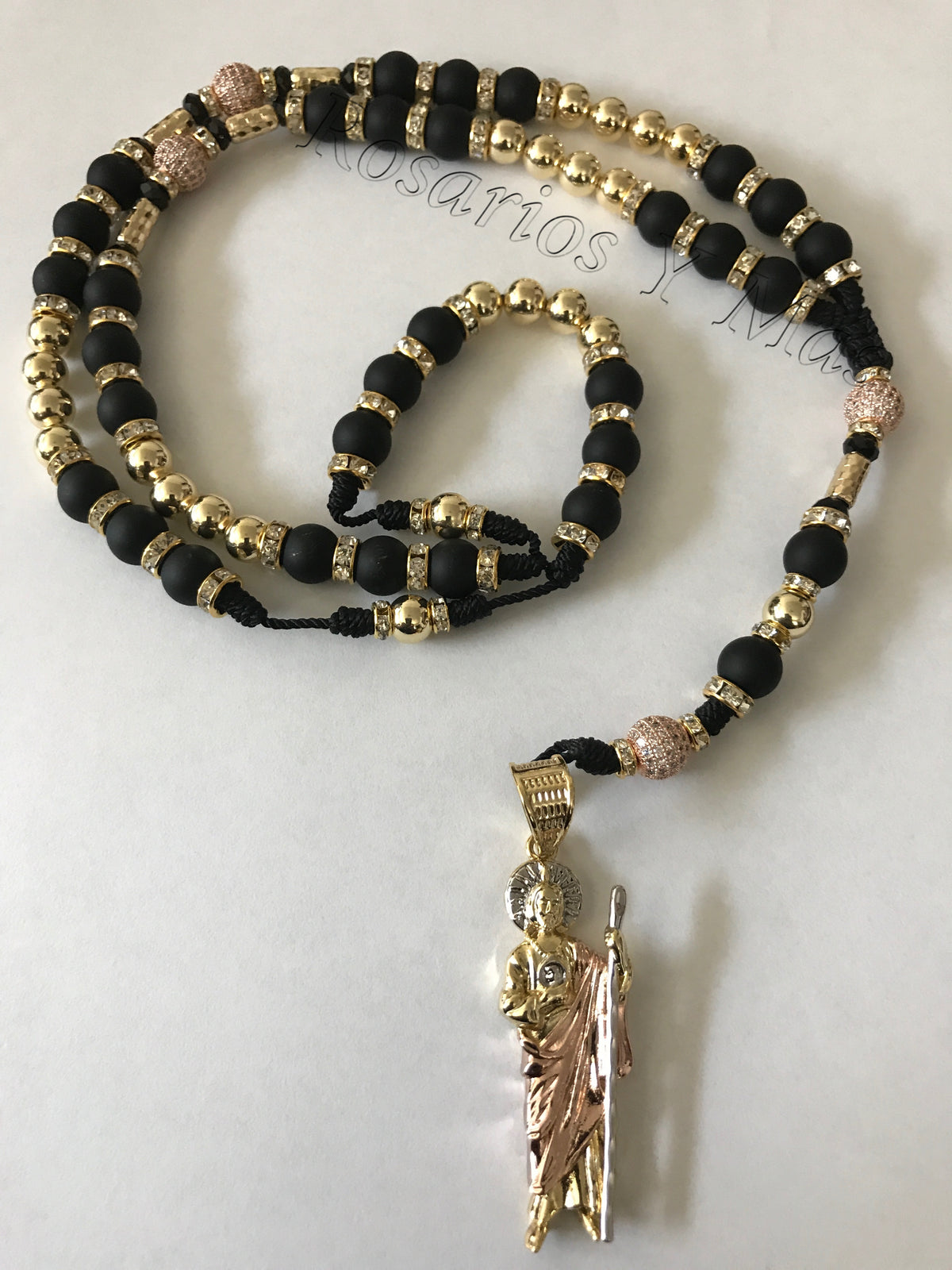 14K St Jude Gold Filled Rosary Necklace - Rosario de San Judas de 14K ...