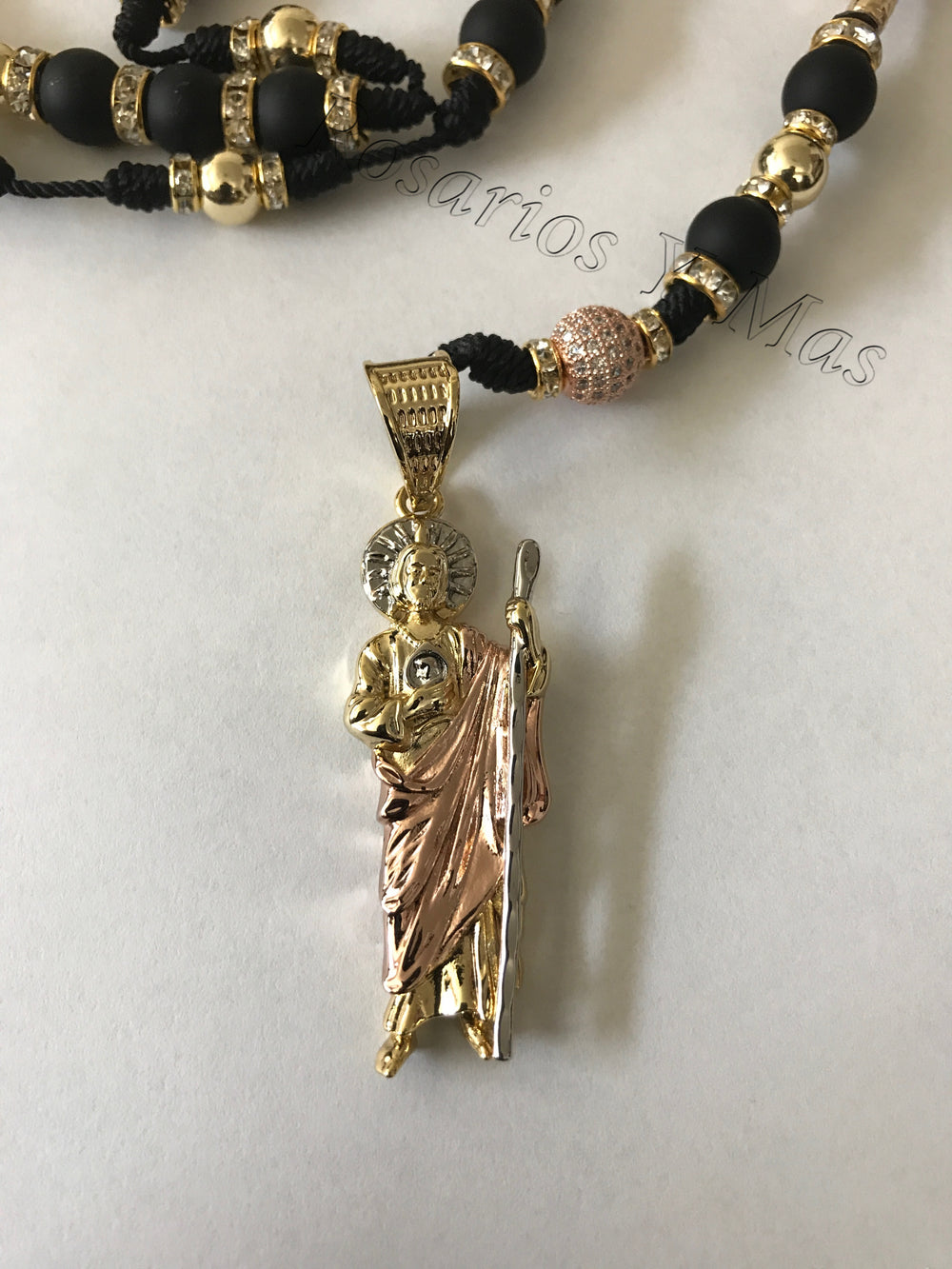 14K St Jude Gold Filled Rosary Necklace - Rosario de San Judas de 14K ...