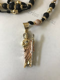 14K St Jude Gold Filled Rosary Necklace - Rosario de San Judas de 14K Oro Laminado