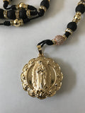 Our Lady of Guadalupe and Sacred Heart 14K Gold Filled Rosary Necklace