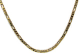 14K Gold Figaro Necklace - Real Solid Gold