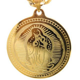 Aztec Calendar and Our Lady of Guadalupe Necklace (24K Gold Filled)