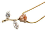 Pink Rose Necklace (24K Gold Filled)