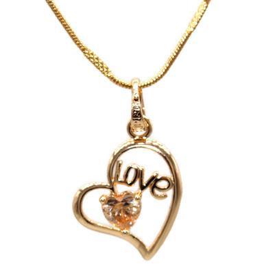 Love Heart Necklace (24K Gold Filled)