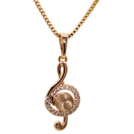 Music Note Necklace (24K Gold Filled)