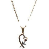 Heart Rose Pendant with Necklace (24K Gold Filled)