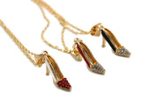 High Heels Shoes Pendant with Necklace (24K Gold Filled)