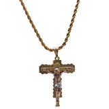 Crucifix with Rope Necklace (24K Gold Filled)