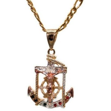 Jesus Christ Anchor Necklace (24K Gold Filled)