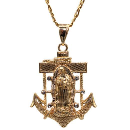 Our Lady of Guadalupe Anchor Necklace (24K Gold Filled)