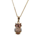 Owl Pendant with Necklace (24K Gold Filled)