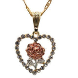 Rose Heart Necklace (24K Gold Filled)