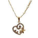 Heart Butterfly Pendant with Necklace (24K Gold Filled)