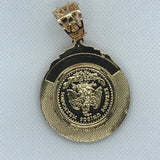 24K Gold Plated Centenario 50 Pesos y Aguila Mexicana - Solo Medalla/Dije