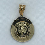 24K Gold Plated Centenario 50 Pesos and Mexican Eagle - Pendant Only