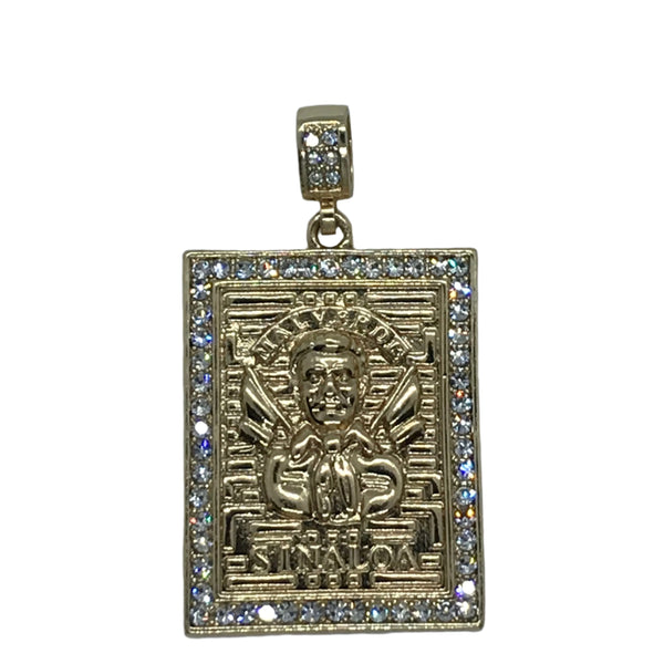 24K Oro Laminado Jesus Malverde Gold Filled