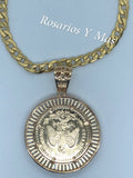 50 Pesos and Mexican Eagle Centenario with 26" Necklace (24K Gold Filled)