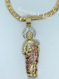 St Jude Pendant with 26" Necklace (24K Gold Filled)