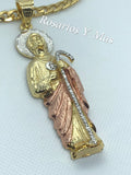 St Jude Pendant with 26" Necklace (24K Gold Filled)