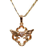 Wings with Heart Necklace (24K Gold Filled)