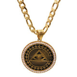 Eye of Providence - Eye Pyramid Pendant with Necklace (Stainless Steel)