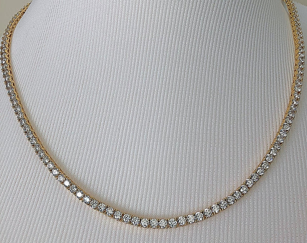 Tennis Iced Out 24" Necklace (14K Gold Filled)