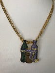 Dirty Sprite Iced Out Pendant with 28" Necklace (14K Gold Finish)