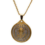 St Benedict Pendant with Necklace (Stainless Steel)