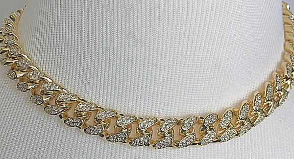 Miami Cuban Link 18" Chain (14K Gold Finish)