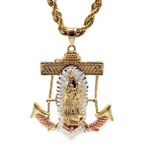 Our Lady of Guadalupe Anchor Necklace (24K Gold Filled)