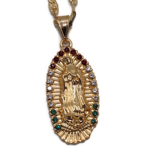 Our Lady of Guadalupe with Necklace (24K Gold Filled)