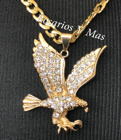 Eagle Pendant with Necklace (24K Gold Filled)