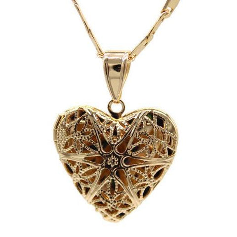 Heart Locket Necklace (24K Gold Filled)