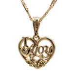 I Heart You Heart Necklace (24K Gold Filled)