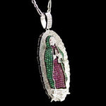 Our Lady of Guadalupe with Necklace (Solid.925 Silver)