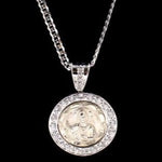 St Jude Round with Necklace (Solid.925 Silver)