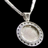 St Jude Round with Necklace (Solid.925 Silver)