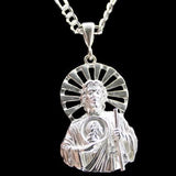 St Jude with Necklace (Solid.925 Silver)