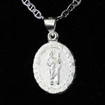 Oval St Jude with Necklace (Solid.925 Silver)