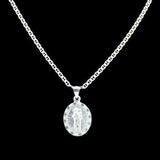 Oval St Jude with Necklace (Solid.925 Silver)