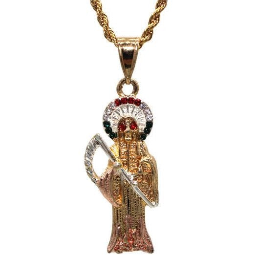 Santa Muerte Necklace (24K Gold Filled)