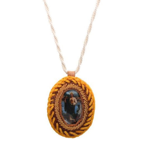 St Jude Leather Rope Necklace