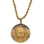 Lion Medallion Necklace (24K Gold Filled)