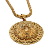 Lion Medallion Necklace (24K Gold Filled)