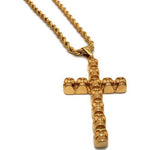 Skull Cross Necklace (24K Gold Filled)