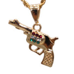 Revolver Gun Necklace (24K Gold Filled)